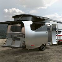 Remorque de camping-car hybride entièrement tout-terrain EcoCampor de 15 pieds nouveau matériau avec suspension indépendante pour lit superposé pour le voyage