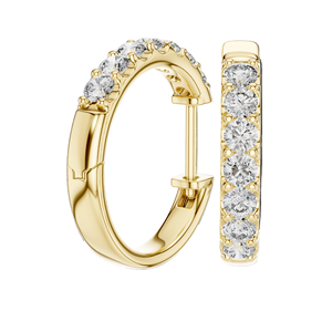 0.7 CT Lab Diamond & Moissanite Earrings VVS-VS EF Clarity 18KT, 14KT, 10KT Gold & 925 <b>Silver</b> Rose, Yellow, White Gold - Product Image 4