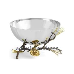 Plat à chips décoratif en bois martelé Leeber Golden Vine - Product Image 4