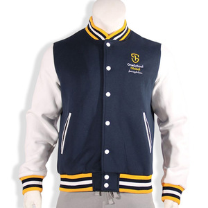 Veste de baseball pour homme avec logo personnalisé OEM, broderie uniforme universitaire, 100% coton, fine, imperméable, respirante, manches longues - Product Image 5