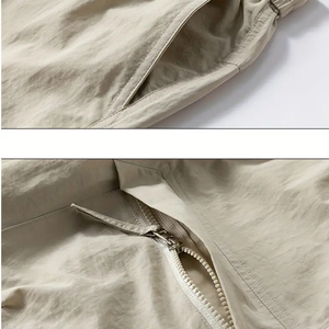 Pantalones Cortos de Verano para Hombre, de Poliéster/Algodón de Secado Rápido, Cintura Elástica, Corte Holgado, Múltiples Bolsillos, Ligeros, Frescos y Transpirables, TWILL - Product Image 4