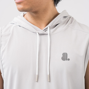 Men Sleeveless Muscle Tank Top with Embroidery and Knitted Cotton Bamboo Fiber for Workout - Product Image 6
