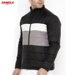 Veste matelassée d'hiver de style High Street pour hommes veste en duvet chaude de haute qualité avec col montant et tissu en toile vente en gros - Product Image 5