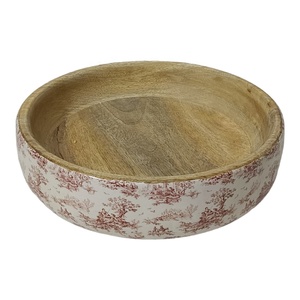 Venta caliente Toile Diseño Artesanal hecho a mano Natural vela redonda y cuenco para servir contenedor Natural de madera de mango de lujo exclusivo - Product Image 2