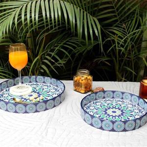 Bandeja de Servicio de Diseño con Recubrimiento de Esmalte de Madera MDF, Bandeja de Mesa de Alta Calidad para Hoteles y Restaurantes - Product Image 2