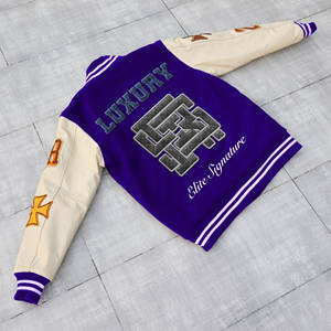 Léger élégant hommes mince col montant Baseball Bomber veste boutons vêtements de sport Lettermen avant automne imperméable coupe-vent - Product Image 2