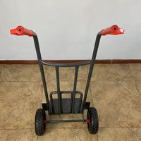Chariot manuel de transport de charges lourdes avec roues grimpantes, plate-forme personnalisée et attaches