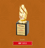 Trophée personnalisé 2024 pour récompenses de football, en métal et bois, écologique, haute qualité, imprimé en typographie, à bas prix pour salons professionnels
