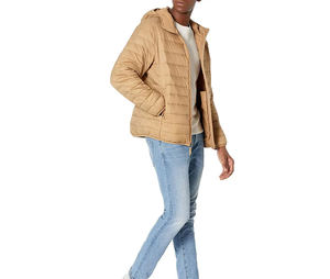 Chaqueta acolchada ajustada para hombre de alta calidad del fabricante, moda de invierno más vendida con logotipo personalizado en la tela de lona frontal - Product Image 2