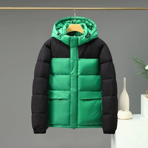 OEM <b>Hooded</b> Heavy Designer Puff Padded <b>Coat</b> Odm Logo Oversized Men's Down Bubble Winter <b>Black</b> Custom Men Shiny Puffer Jacket - Product Image 6