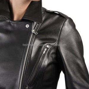 Veste en cuir de mouton véritable pour femmes de qualité supérieure doux respirant chaud élégant vêtements d'extérieur d'hiver décontractés - Product Image 5