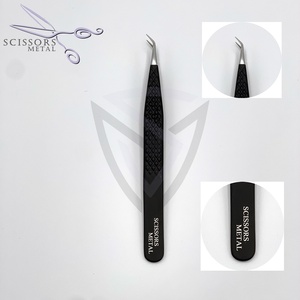 Pince à épiler 3D attachée à la main mince à 65 degrés de fibre de mélange professionnel pour l'outil d'extensions de cils d'application de cils de volume - Product Image 2