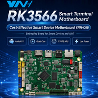 Motherboard Terminal Pintar RK3566 Android 11.0 YNH-C66 1.0T NPU WiFi 6 Multi-Antarmuka untuk Kontrol Industri IFPD POS
