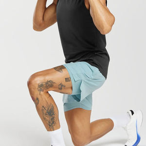 Vente en gros de shorts de fitness personnalisés pour hommes shorts de sport en coton épais molletonné shorts de gym pour hommes à motif solide shorts de course pour hommes - Product Image 4