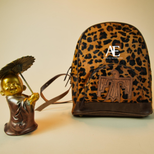 Sac à dos en cuir à fourrure imprimé Animal, à la main, élégant, sculpture en cuir, pour ordinateur portable, Style occidental - Product Image 4