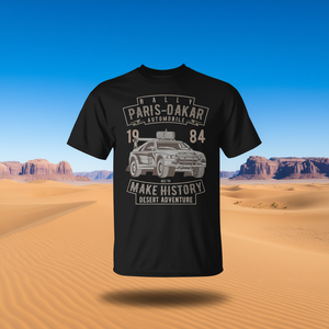 T-shirt Rallye Paris Dakar Automobile 1984 Aventure dans le désert : faites de l'histoire - Product Image 3