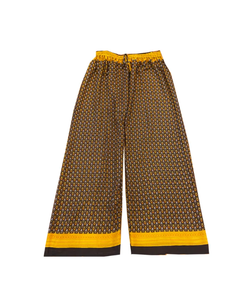 Nouveau européen Boho mode femmes été tenue décontracté respirant soie imprimé Sari pantalon avec mi élastique taille fermeture - Product Image 1