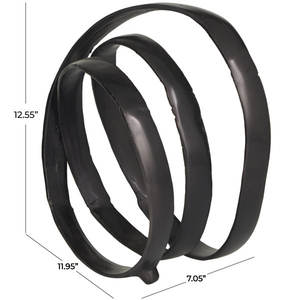 High Quality Black Coated Aluminum Sculpture for <b>Home</b> Tableware Decoration Premium Metal Sculpture Show Pieces Art <b>Work</b> 2025 - Product Image 2