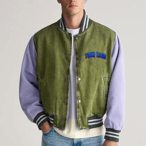 Chaqueta Bomber Corta de Cuero con Bordado Chenille y Estampado Urbano, Chaqueta Varsity con Logotipo Personalizado para Mujer, Fabricante OEM - Product Image 4