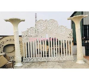 Chrétien à Thème En Plein Air De Scène De Mariage Cadre Grand Italien Arrière Cadre de Scène Pour Mariage Élégant De Mariage Blanc De Cadre De Porte Ensemble - Product Image 1