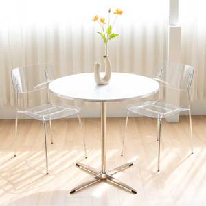 Silla Moderna de Plástico Transparente con Patas de Hierro Premium GAK629 - Product Image 3