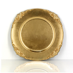 Plato de Presentación Ecológico Plateado para Hoteles y Restaurantes, Bandeja de Servicio con Diseño Floral para Galletas, Cupcakes y Comida - Product Image 3