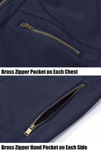 Veste Softshell pour hommes conçue sur mesure pour le travail d'hiver High Street Style col montant coupe-vent imperméable motif décoration - Product Image 6