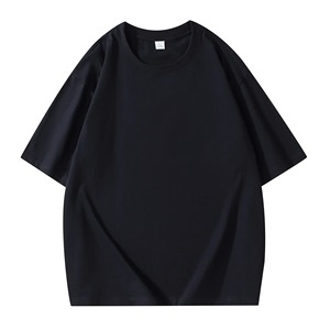 เสื้อสเวตเตอร์โอเวอร์ไซส์สำหรับผู้ชายเสื้อสเวตเตอร์โอเวอร์ไซส์พร้อมไหล่ระบายอากาศได้ดี260g เสื้อยืดผ้าฝ้ายแท้ย้อมสีขนาดใหญ่พิเศษสำหรับฤดูร้อน - Product Image 6