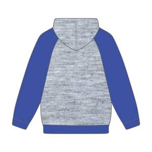 Founding Year 1920 Zeta Phi Beta <b>Grey</b> Body Blue Raglan Pinstripes Pullover Hoodie Sorority Apparel Custom Divine Nine HBCU - Product Image 3