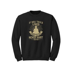 Sweat-shirt en coton mélangé Bouddha Thèmes Imprimer 12 options de couleur Style décontracté 260-280 GSM Placement de conception personnalisable pour l'hiver - Product Image 2