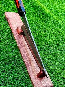 Couteau de chef en acier au carbone fait à la main de haute qualité OEM ODM personnalisé en gros Handel bois magnifiquement conçu avec gaine en cuir - Product Image 5