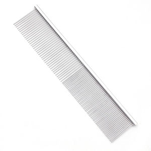 1 Uds. Peine de aseo para mascotas de acero inoxidable de estilo pequeño Simple, removedor suave de esteras sueltas y nudos de enredos para perros y gatos - Product Image 3