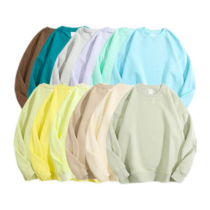 Sudadera con Capucha Holgada de Color Sólido con Cuello Redondo y Hombros Descubiertos para Hombre y Mujer, Sudadera Extra Grande - Product Image 1