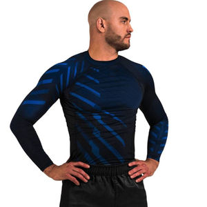 OEM Service Vêtements de fitness pour hommes Rash Guard Manches courtes Logo sur mesure Hommes Vente en ligne Rash Guard Dry Unisex Rash Guards - Product Image 1