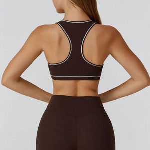 Women's Yoga Sports <b>Bralette</b> High Support Breathable Wire-Free with Removable <b>Pads</b> and Front Logo <b>for</b> Comfort - Product Image 4