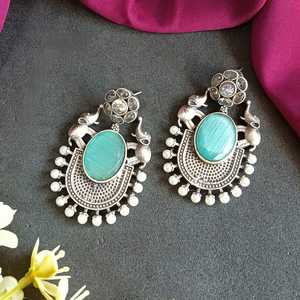 Efulgenz Indian Floral Crystal Stone Faux Pearl <b>Earrings</b> Set For Women Statement Dangle <b>Earrings</b> Jewelry For Women - Product Image 2