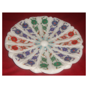 ชามลายหินอ่อนฝังหินอ่อนสีขาวบริสุทธิ์พร้อมของขวัญสินค้าทำด้วยมือ - Product Image 1