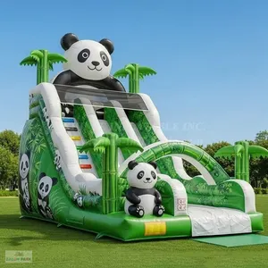 Tobogán Inflable Grande con Temática de Panda para Parques de Diversiones - Product Image 1