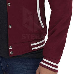 แจ็กเก็ตเลตเตอร์แมนสำหรับผู้ชายคอตั้งเสื้อแจ็กเก็ตผ้าฝ้าย100% มีสไตล์ - Product Image 6