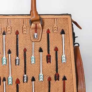 กระเป๋าโท้ทหนังคุณภาพระดับพรีเมี่ยมสำหรับผู้หญิงกระเป๋าหนังสะพายข้างกระเป๋าถือลายดอกไม้แกะสลักด้วยมือ - Product Image 4