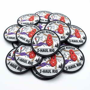 Badges en PVC pour anémomètre à force éolienne, emblèmes ronds en silicone pour vêtements de travail météorologiques, vente en gros directe usine - Product Image 5