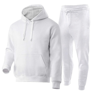 Ensemble de survêtement décontracté d'hiver pour homme, tricoté, 100% coton, séchage rapide, coupe oversize et ample, imprimé, 240g - Product Image 1