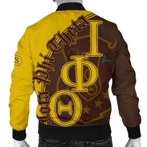 Iota phi theta 1963เสื้อแจ็คเก็ตผ้าซาตินทีมตัวแทนชาวกรีกนักศึกษาวิทยาลัยปักลายบอมเบอร์แบบพรีเมียม - Product Image 3