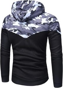 Pantalon à capuche 2 pièces extensible et à fermeture éclair pour hommes, ensemble d'entraînement 100% coton, taille plus pour l'hiver, personnalisé en gros - Product Image 3