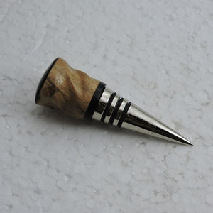 Tapón de botella de acero inoxidable y madera, diseño único personalizado, venta al por mayor - Product Image 5