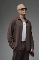 Camisa de Esmoquin para Hombre, 100% Algodón Satinado, Transpirable, Cuello en V, Corte Regular, Personalizable, a la Moda