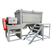 Mélangeur horizontal XINSU en acier inoxydable 304 de 1000 L avec agitateur, moteur 7,5 kW, multi-tension, pour le mélange de poudres chimiques et plastiques