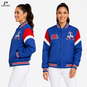 เสื้อแจ็คเก็ตซาตินทีมแบบสั่งทำพิเศษ ปักลายตามต้องการ ชุดเบสบอลแบบ Letterman เสื้อคลุม Bomber โรงงาน OEM ผู้ผลิตขายส่ง - Product Image 1