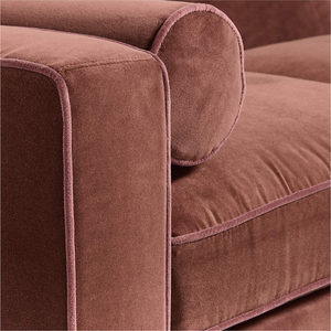 Marcelo Luxe Velour Chesterfield Sectional <b>Sofa</b> with Contemporary Design and One <b>Seat</b> for Living Room - Product Image 4