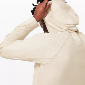 Venta al por mayor Hombres You Print Smile Pattern Drop Shoulder Hoodie con bolsillo sudaderas con capucha pesadas - Product Image 4